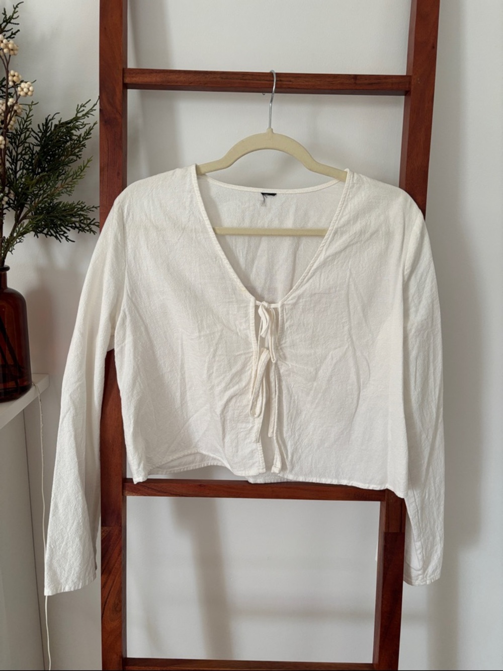 Tie front long sleeve